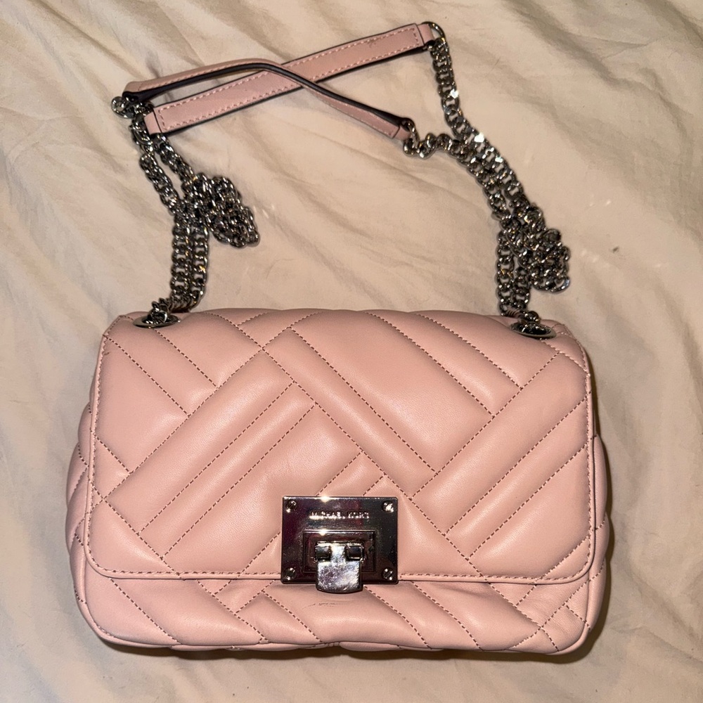 Michael Kors Pink Quilted Crossbody Bag